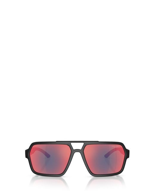 Prada Linea Rossa Purple Prada Eyewear Aviator Sunglasses for men