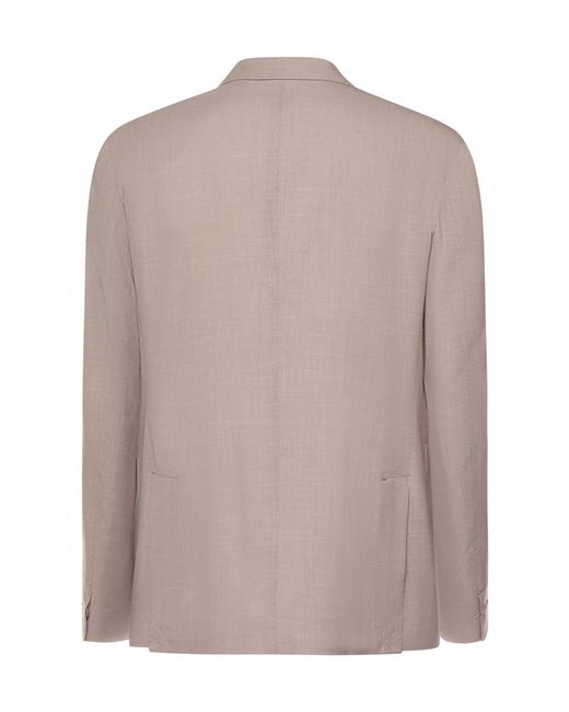 Eleventy Gray Patch Pocket Single-Breasted Blazer for men