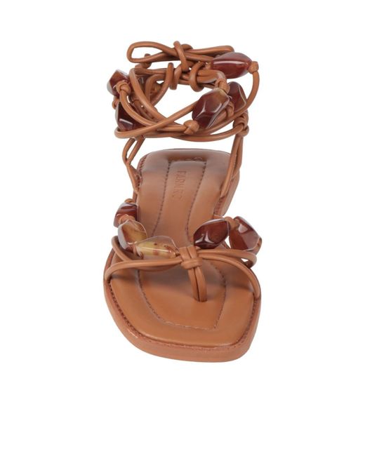 Farm Rio Brown Plain Color Straps Sandals