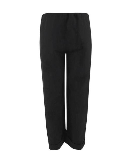 The Row Black Delano Drawstring Cuffed Pants