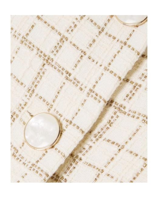 Veronica Beard White Andrea Tweed Jacket