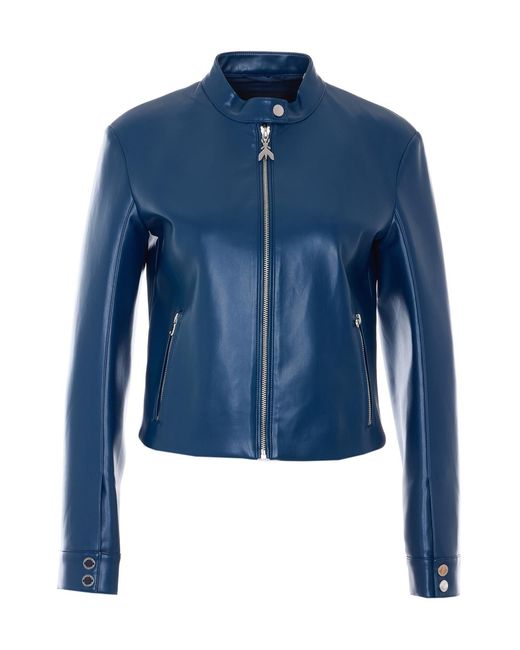 Patrizia Pepe Blue Jacket With Frontal Zip Closure