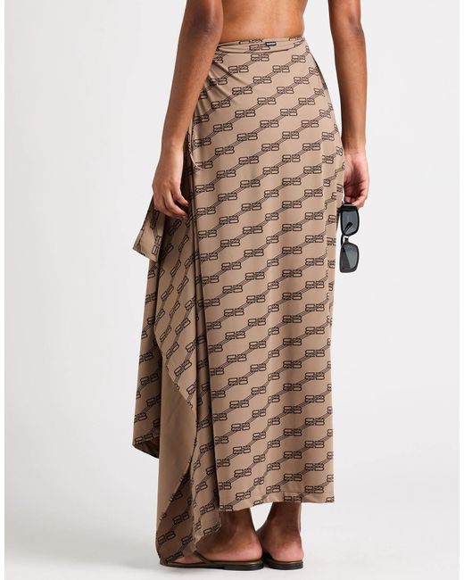 Balenciaga Natural Logo Lace-Up Skirt