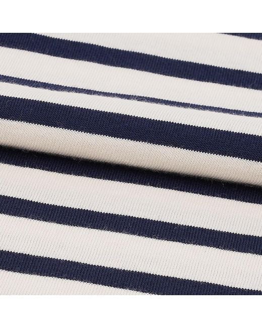 Saint James Blue Minquiers Striped Sailor Top for men