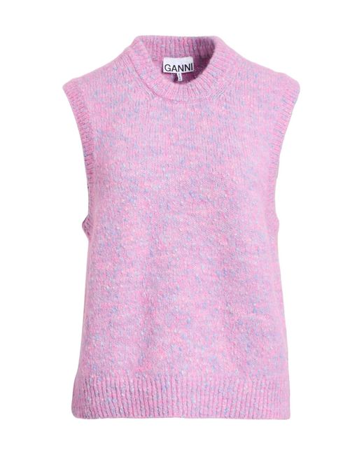 Ganni Pink Fashion Sleeveless Crew Neck Knit Tank Top