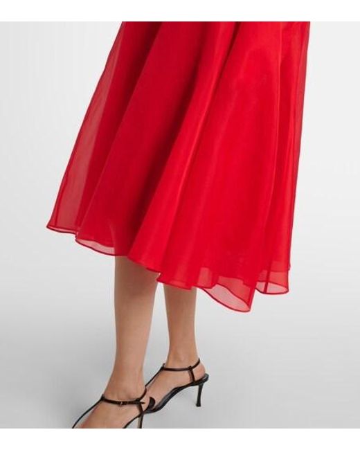 Altuzarra Red Sissy Silk Shirt Dress