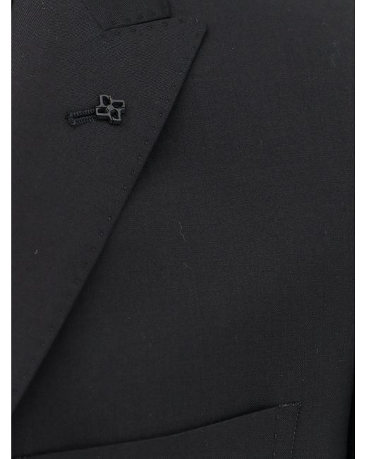 Tagliatore Black Long-Sleeved Suit for men