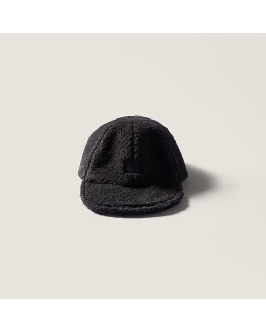 Miu Miu Black Logo-Detailed Baseball Cap