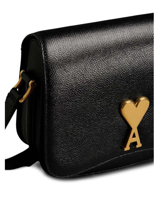 AMI Black Flap Shoulder Bag