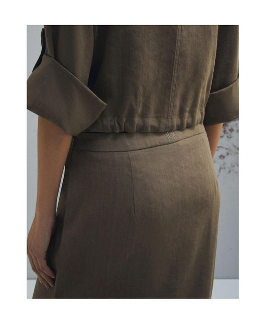 Marella Multicolor Asymmetrical Crepon Skirt