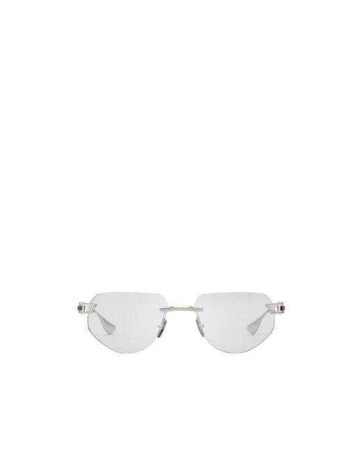 Dita Eyewear White Geometric Sunglasses for men