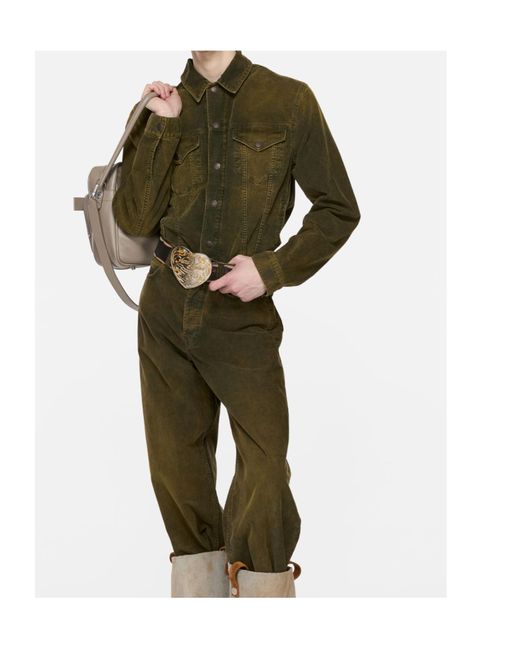 Acne Green Corduroy Jacket for men