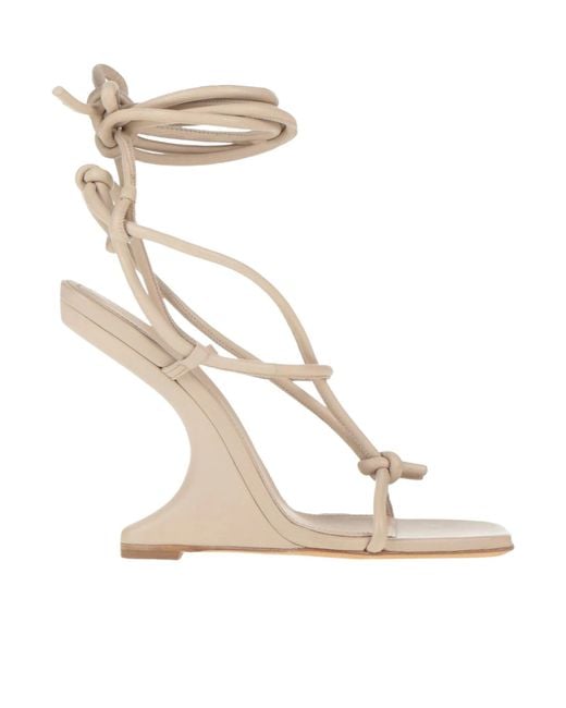 Rick Owens White Sandals Leather