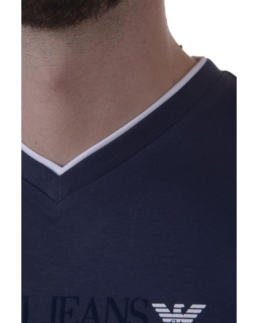 Armani Jeans Blue Logo T-Shirt for men