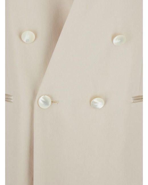 Philosophy Di Lorenzo Serafini Natural Double Breasted Blazer