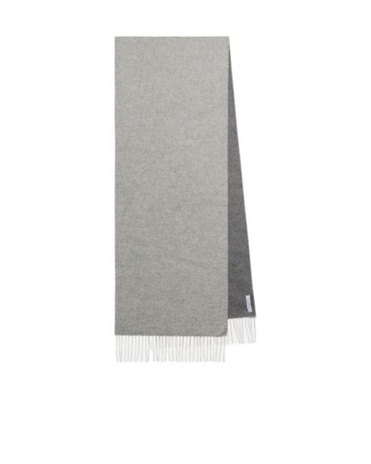 Gabriela Hearst Gray Blaine Fringed Silk And Cashmere Scarf