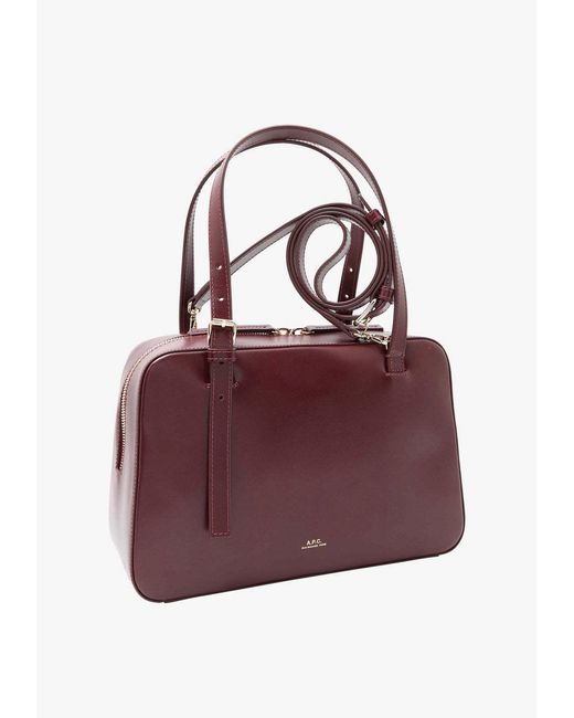 A.P.C. Purple Logo Printed Shoulder Bag
