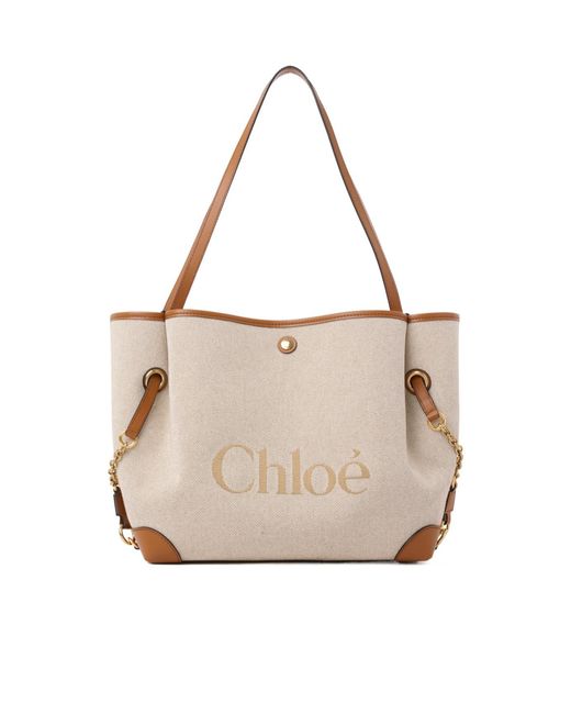 Chloé Natural Chloé Clover Double Carry Bag