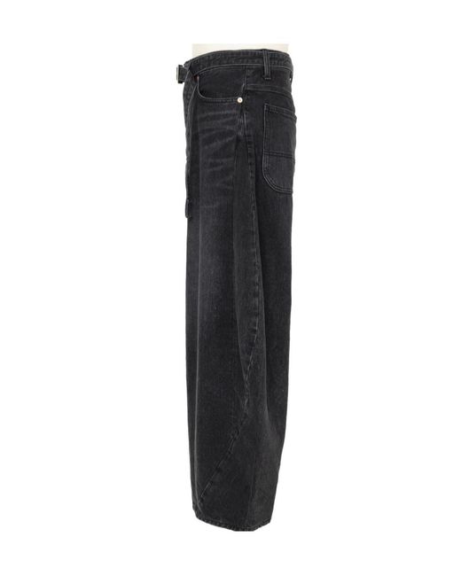 Sacai Blue Wide Leg Jeans for men