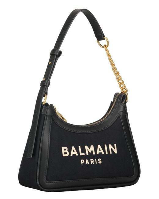 Balmain Black Zip-Up B-Army Shoulder Bag