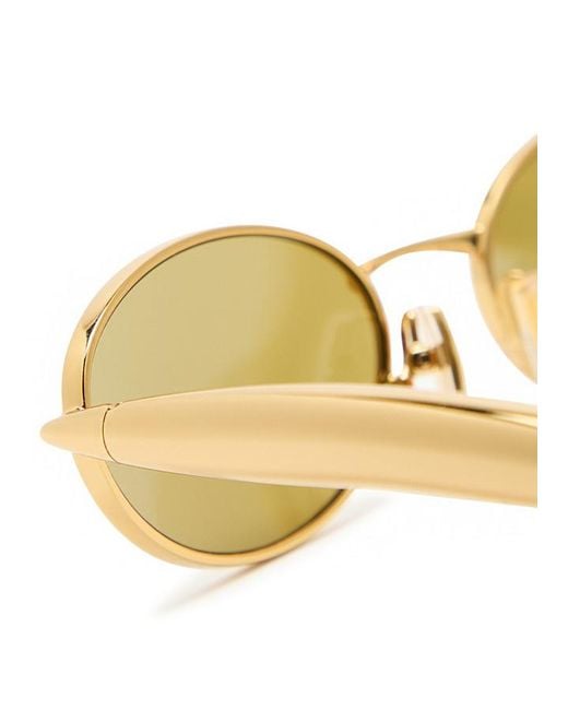 Bottega Veneta Metallic Oval-Frame Sunglasses