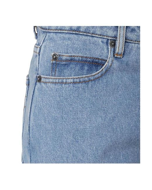 AMI Blue Logo-Patch Denim Jeans