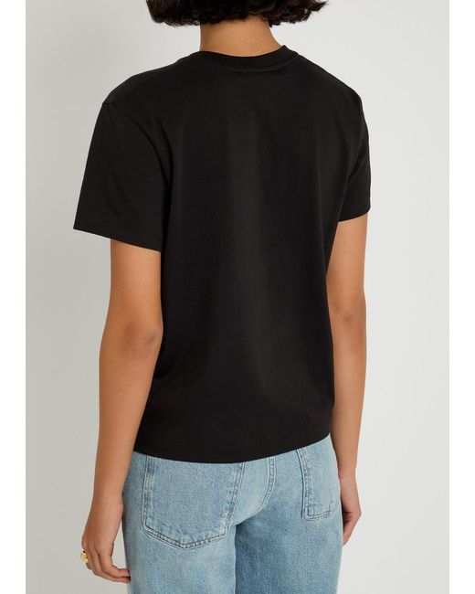 Vince Black Crew Neck Pima Cotton T-Shirt