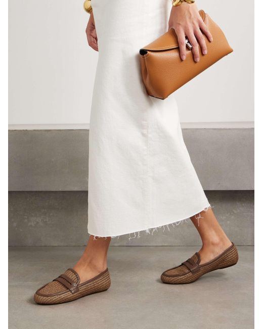 Gianvito Rossi Brown Giorgia Round-Toe Loafers