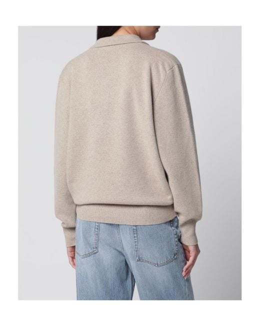 Rohe Gray Long-Sleeved Polo Shirt