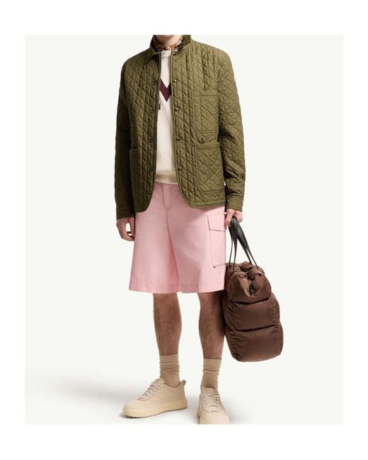 Moncler Green Theoline Diamond-Quilted Padded Mid-Length Jacket for men