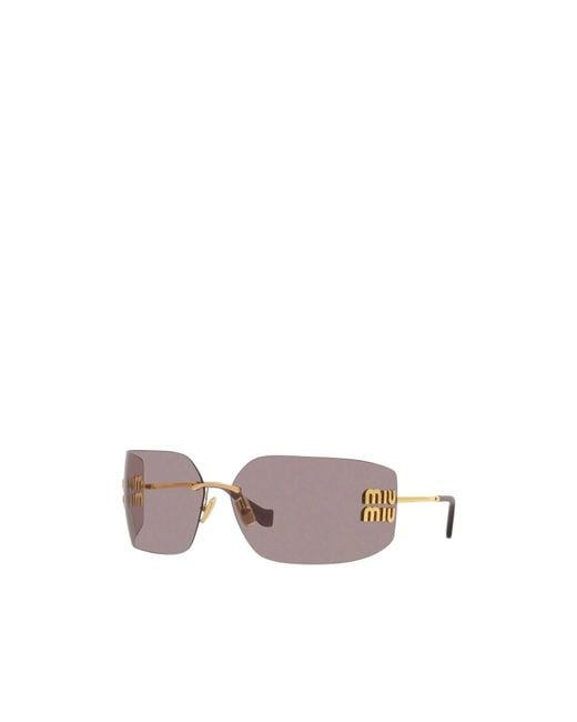 Miu Miu Pink Eyewear Wraparound Sunglasses