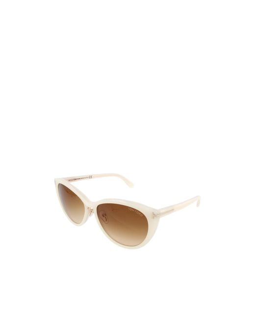 Tom Ford White Oval Sunglasses