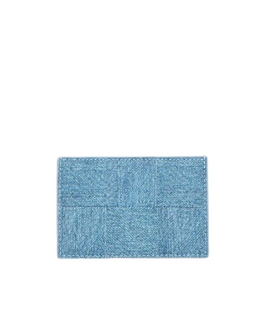 Bottega Veneta Blue Cassette Credit Card Case for men