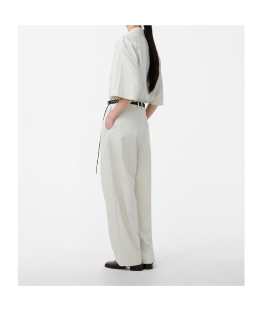 Studio Nicholson White Acuna Pleated Trousers