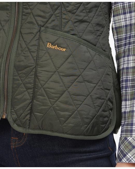 Barbour Green Logo Embroidered Quilted Gilet