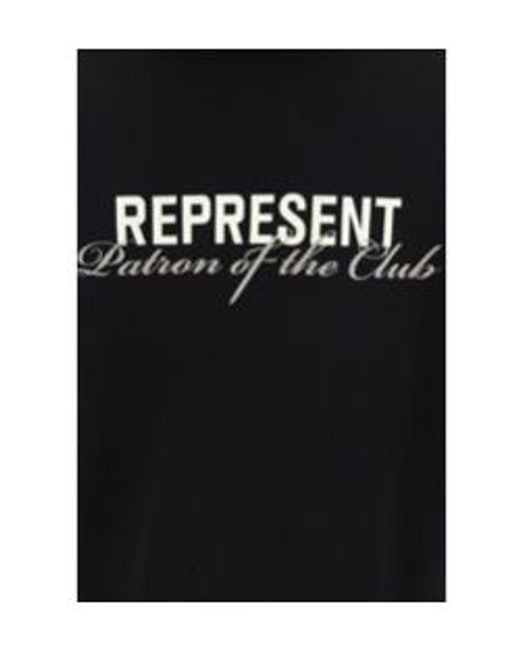Represent Black Long-Sleeved Hoodie for men