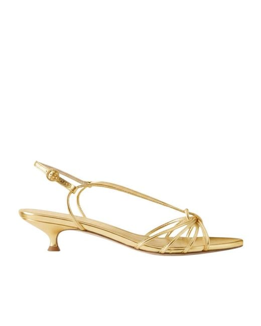 Aeyde Amara Metallic-Effect Sandals