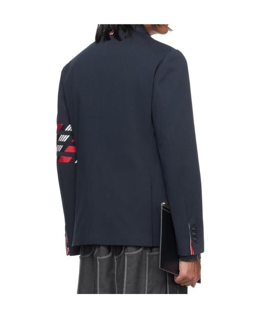 Thom Browne Blue Bar Single-Breasted Blazer for men