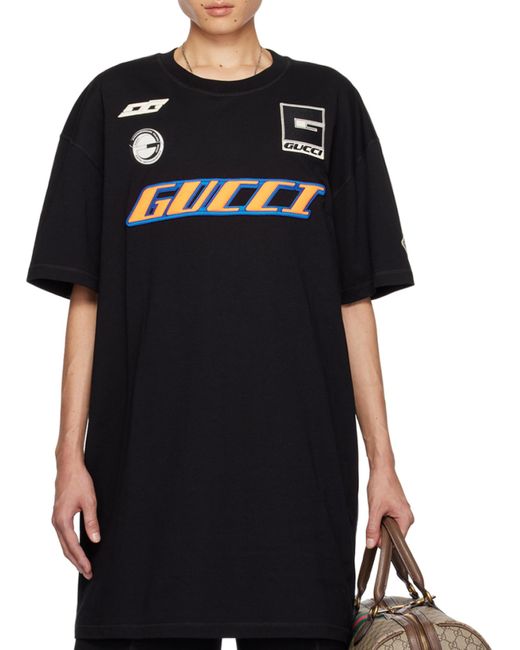 Gucci Black Moto Logo Long T-Shirt for men