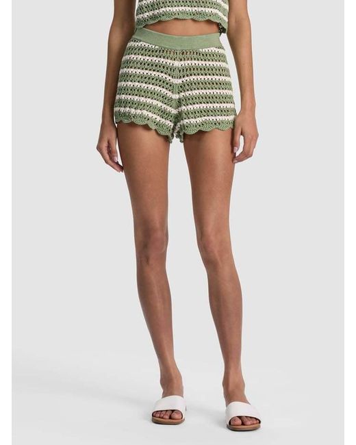 Alice + Olivia Green Alice Olivia Bobbi Crochet Shorts