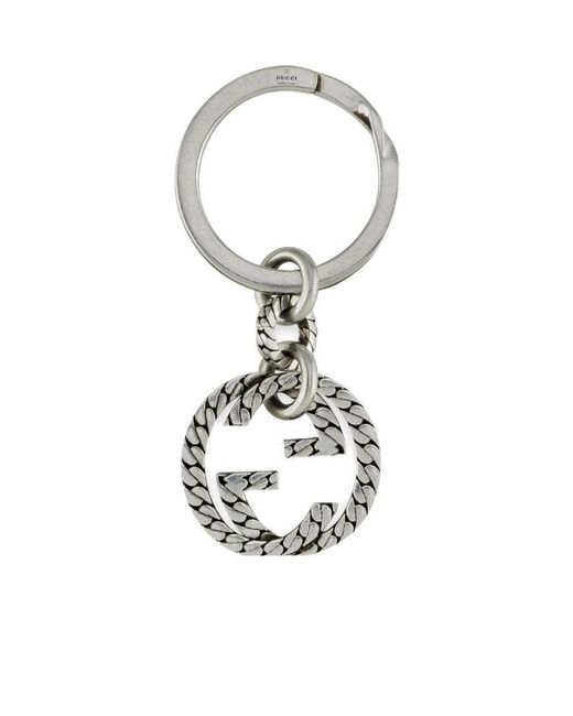 Gucci White Logo Key Ring
