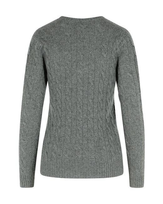 Polo Ralph Lauren Gray Kimberly V-Neck Jumper