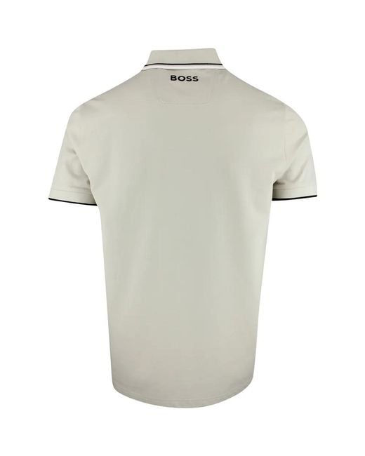 Boss Gray Short-Sleeve Polo Shirt for men