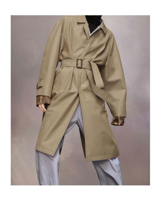 Maison Margiela Natural Single Breasted Trench Coat for men