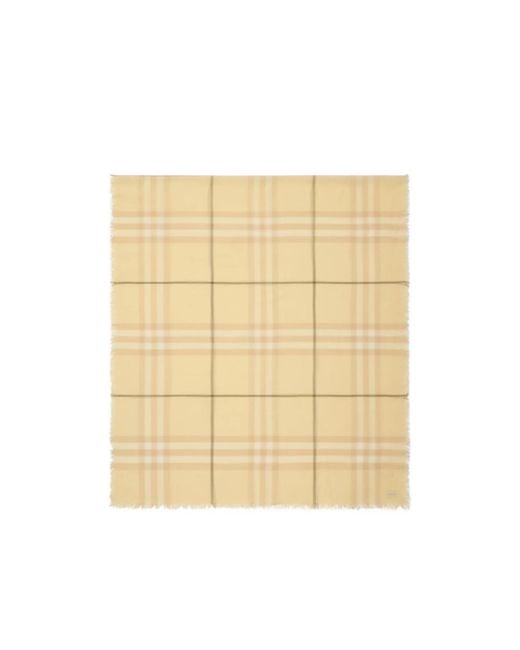 Burberry Natural Wide Check Scarf
