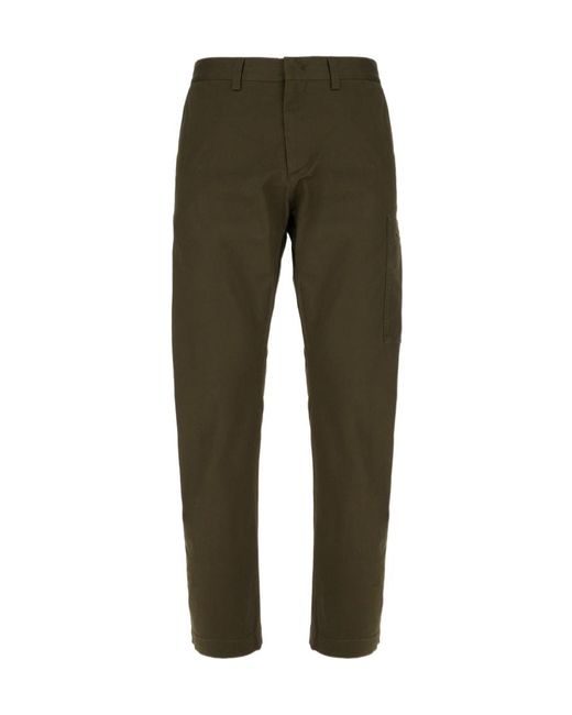 Iceberg Green Logo-Patch Trousers for men