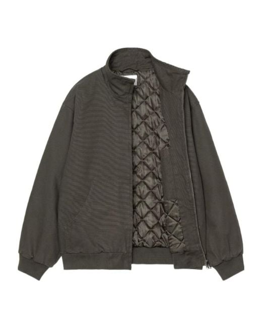 Carhartt Gray Ravon Logo-Patch Zip-Up Jacket for men