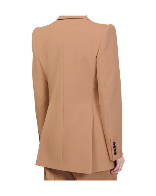 Chloé Natural Double-Breasted Blazer