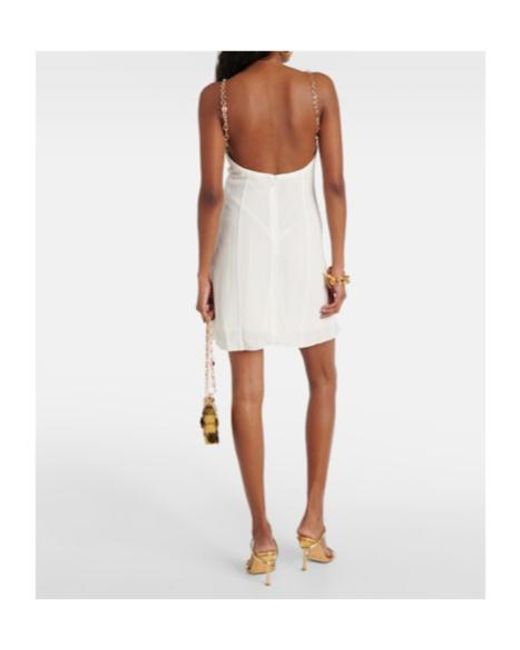 Rabanne White Chain-Embellished Dress