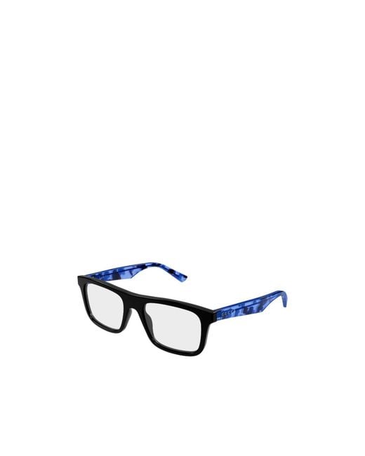 Gucci Blue Eyewear Square Frame Glasses for men
